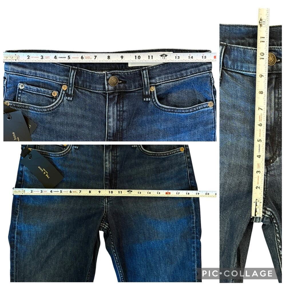 Rag & Bone Peyton Mid-Rise Bootcut Jeans Blue Denim Full Length Size 28 NEW - Picture 4 of 9